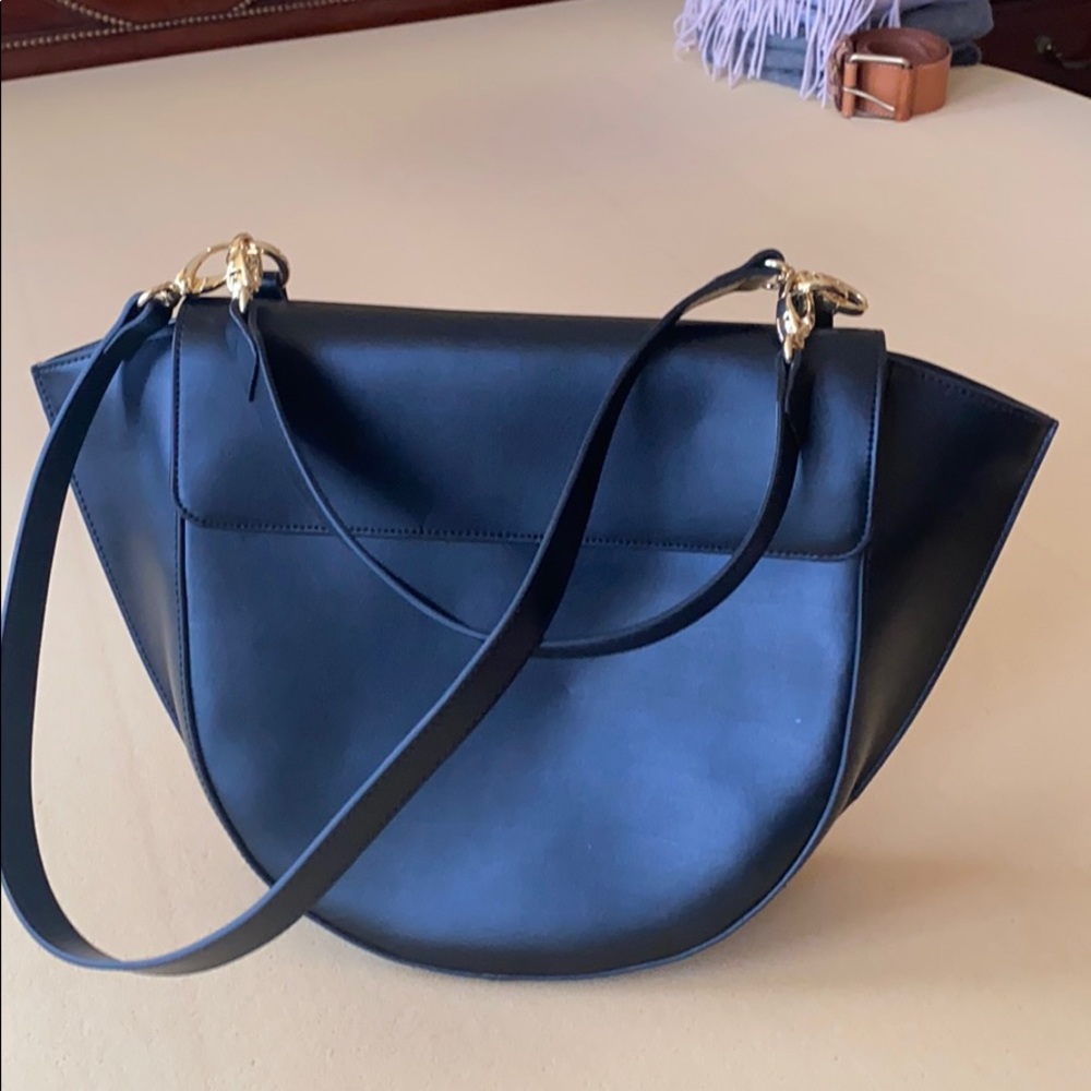SaksFifthAvenue black structured bag